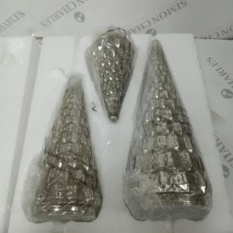 ALISON CORK SET OF MERCURY GLASS TREES