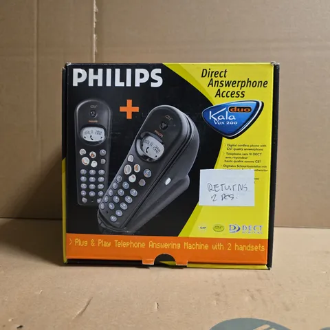 BOXED PHILIPS DUO KALA VOX 200 DECT CORDLESS PHONE