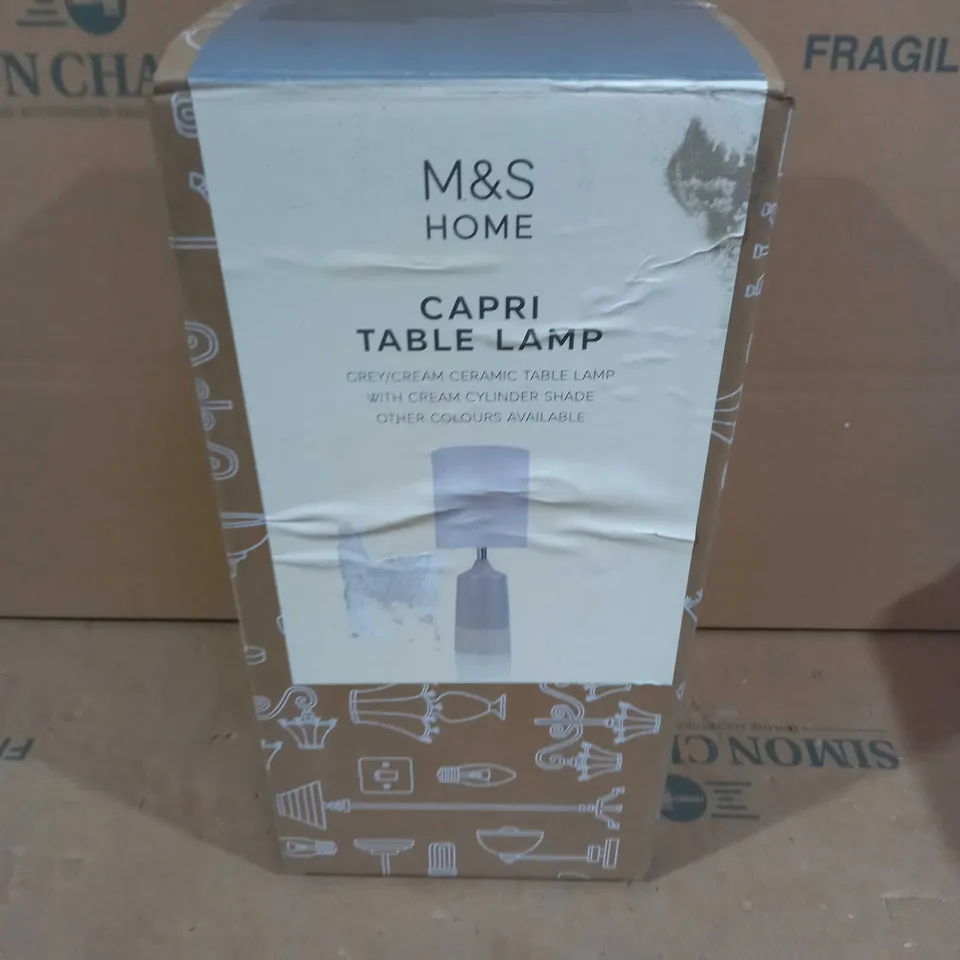 M&S HOME CAPRI TABLE LAMP