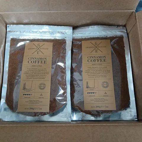 APPROXIMATELY 15 GRADELY ESTATE CINNAMON COFFEE 200G BAG 