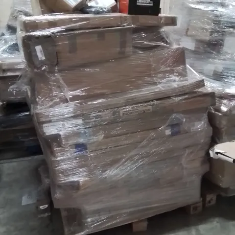 PALLET OF ASSORTED HOUSEHOLD GOODS AND PRODUCTS TO INCLUDE;TOOL BOX,BRAKE CALIPER,RETRACTABLE SAFETY GATE 