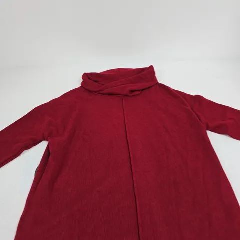 PURE & NATURAL LADIES COWL NECK JUMPER β RED, SIZE M, STYLE NO: VLT05575