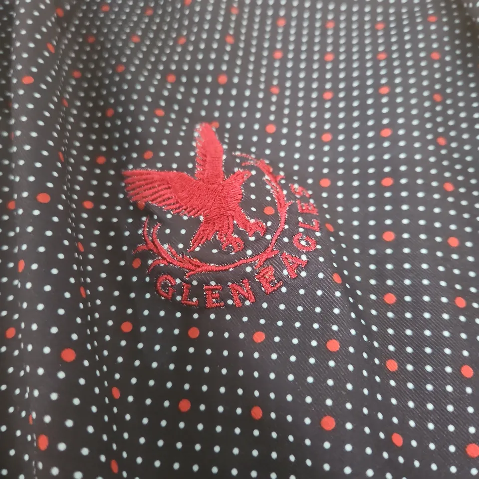 Navy Polka-Dot Polo Dress, Size M ( embroidered red logo )