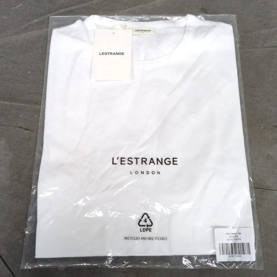 BAGGED LESTRANGE NEW CLASSIC TEE IN WHITE - XS
