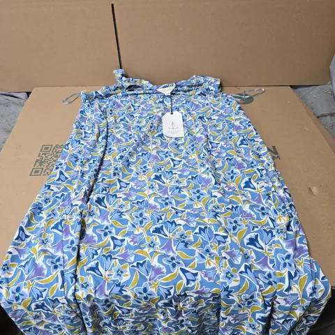 SEASALT CORNWALL SWEET VIOLET DRESS PAPER BELLFLOWER SEA BLUE UK14 TAGGED