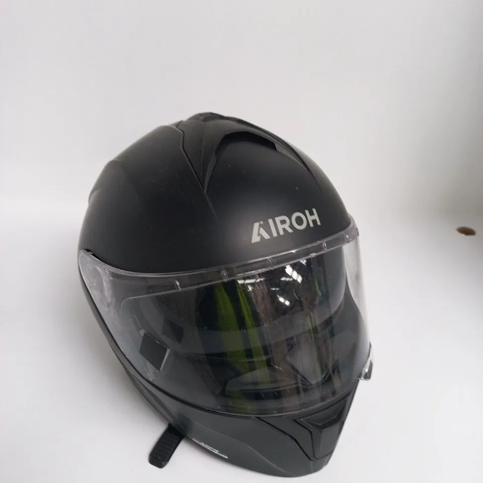 AIROH FULL-FACE MOTORCYCLE HELMET, BLACK MATTE, SIZE XL