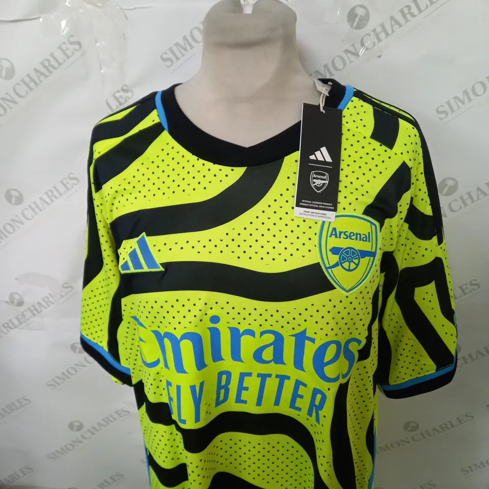 ARSENAL FC AWAY SHIRT WITH ODEGAARD 8 SIZE L