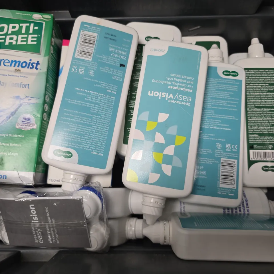 APPROXIMATELY 14 ASSORTED VISION CARE ITEMS TO INCLUDE - SPECSAVERS ALL PURPOSE , SPECSAVERS EASI PURPOSE ETC
