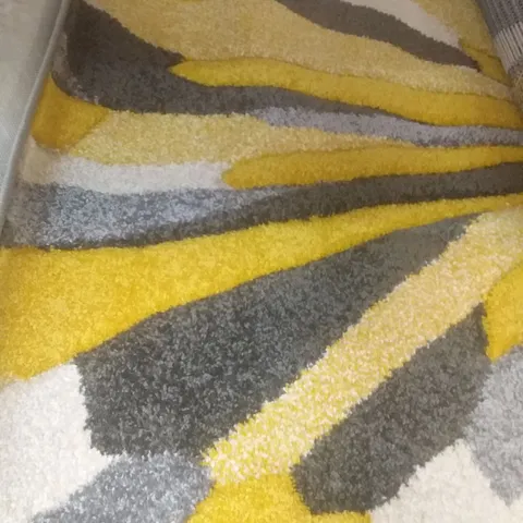 GALIANO FLATWEAVE GREY/ YELLOW/WHITE RUG 80X150CM