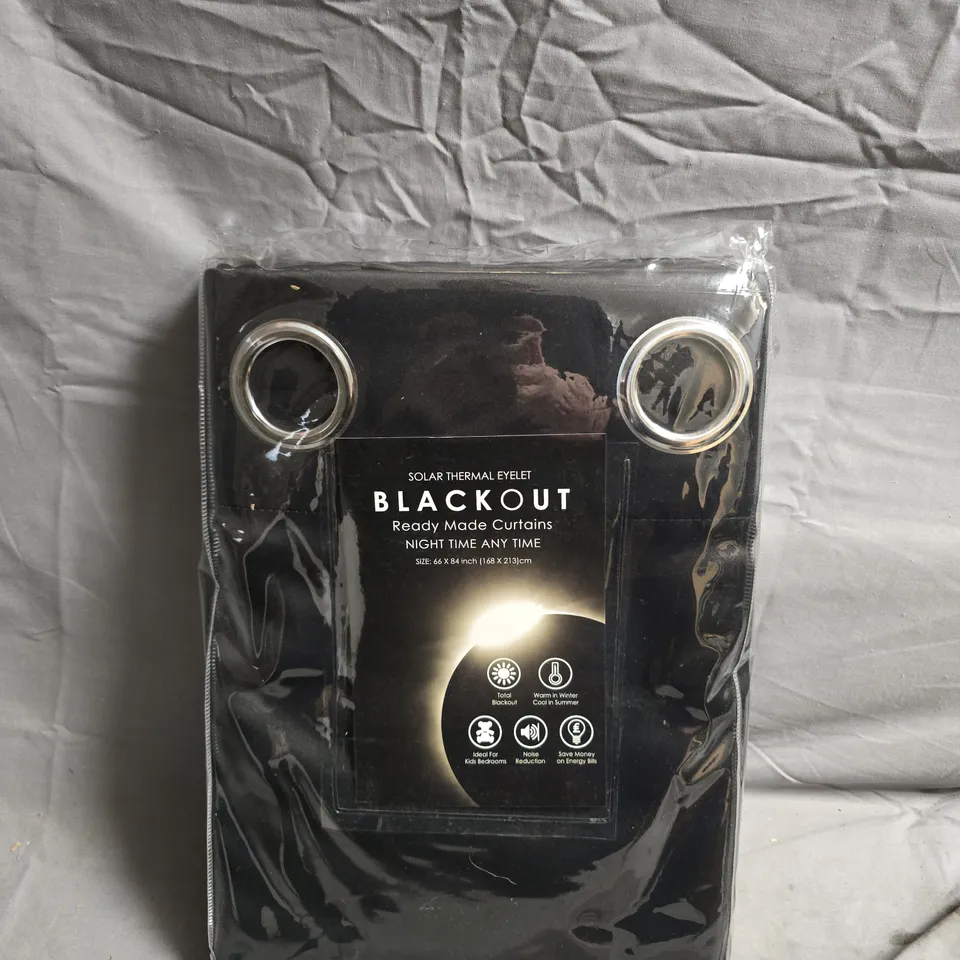 BLACKOUT READY MADE CURTAINS WITH EYELET HEADER