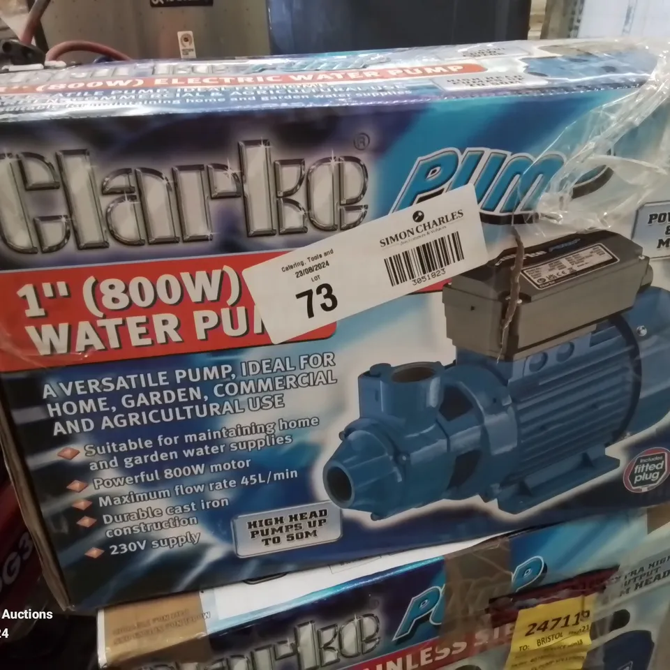 BOXED CLARKE PUMP 1" (800W) ELECTRIC WATER PUMP