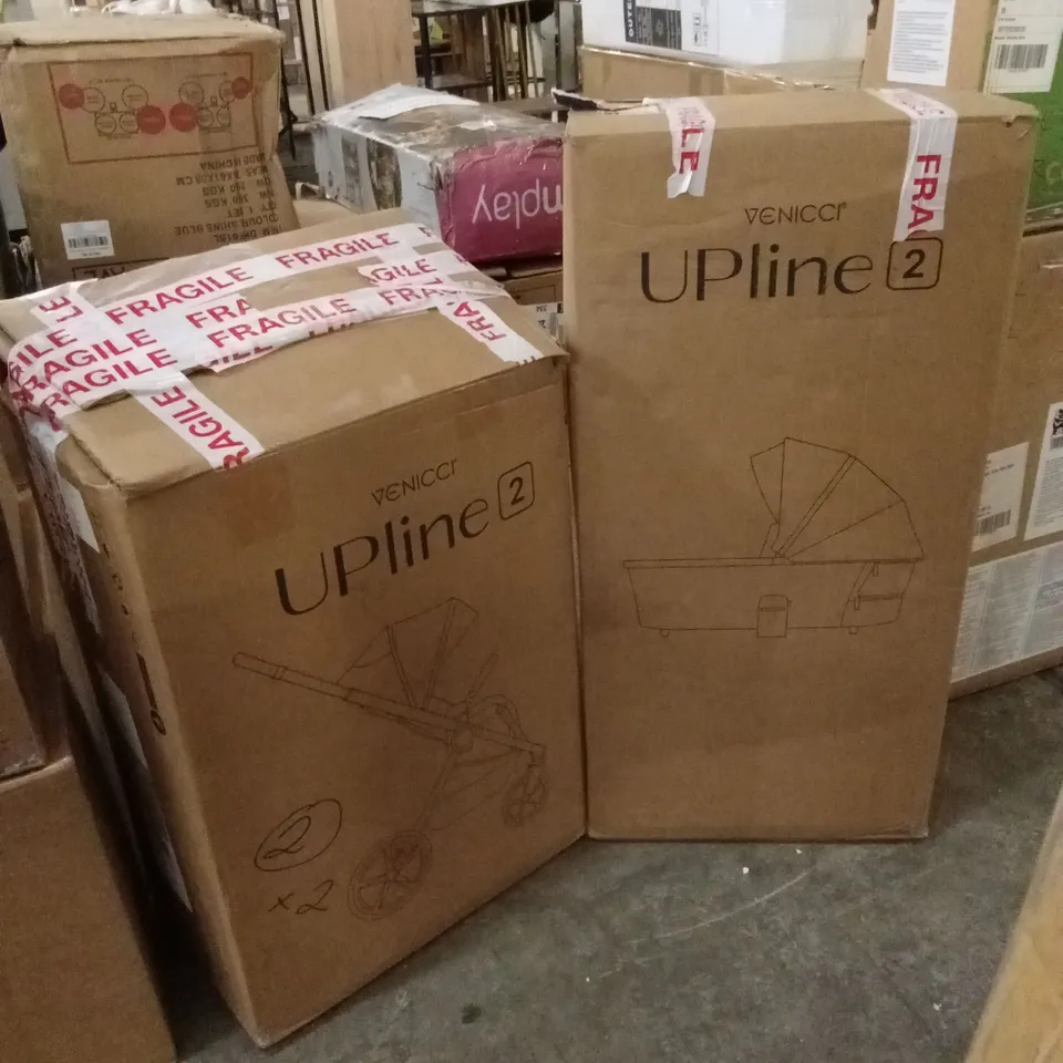 BOXED VENICCI UPLINE 2 STROLLER AND CARRYCOT (2 BOXES)