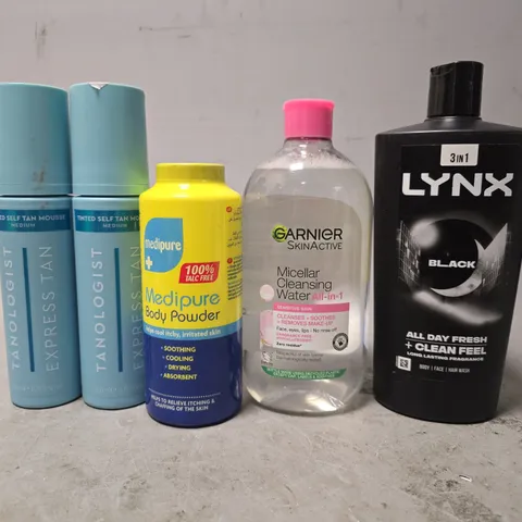 APPROXIMATELY 15 ASSORTED HEALTH & BEAUTY ITEMS TO INCLUDE -LYNX 3 IN 1 , GARNIER MICELLAR WATER , TANOLOGIST TINTED SELF TAN MOUSSE ETC