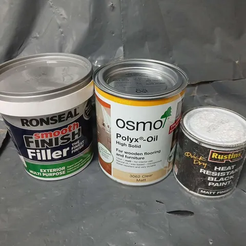 APPROXIMATELY 12 ASSORTED HOUSEHOLD ITEMS TO INCLUDE PAINT, POLYX-OIL, FILLER, ETC - COLLECTION ONLY