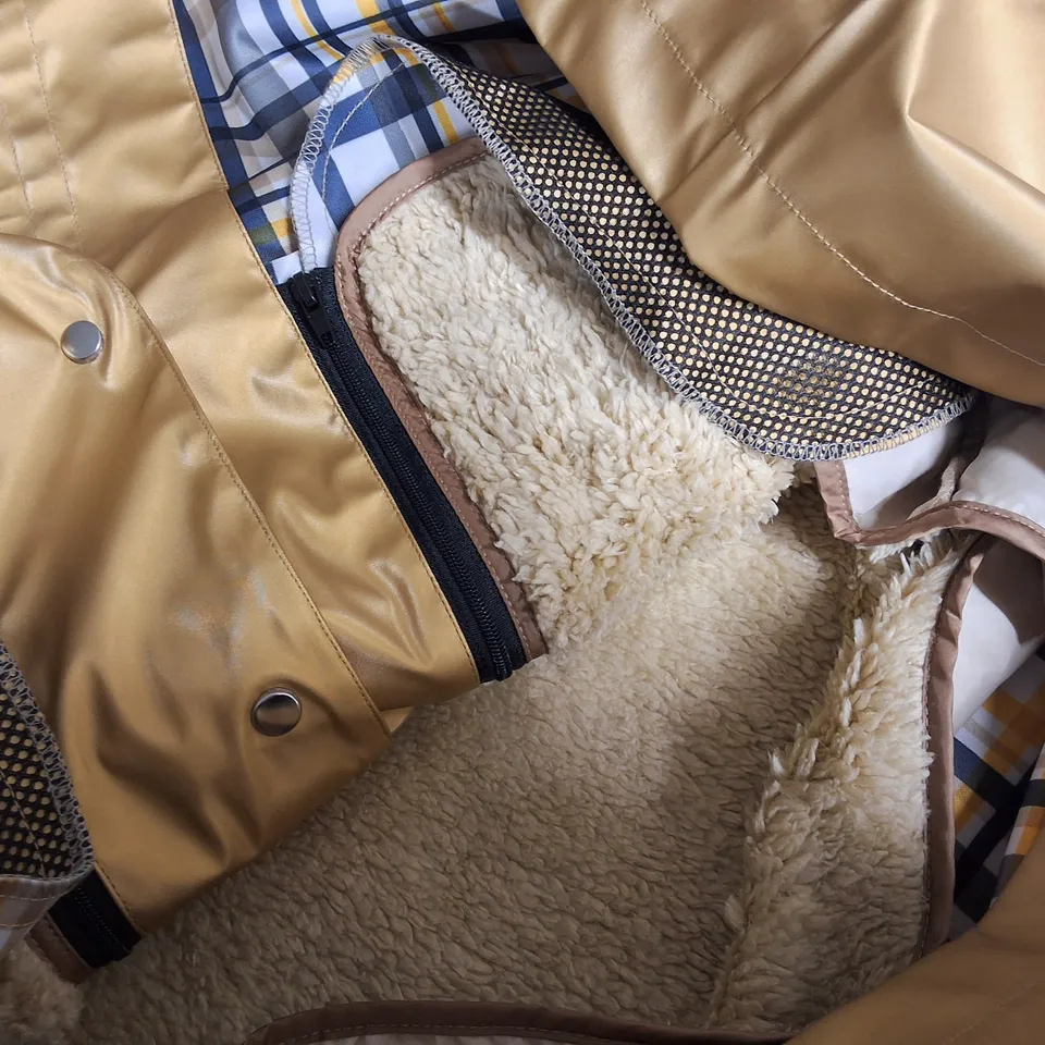 GAMMON GOLD ZIP THROUGH HOODED COAT - XL