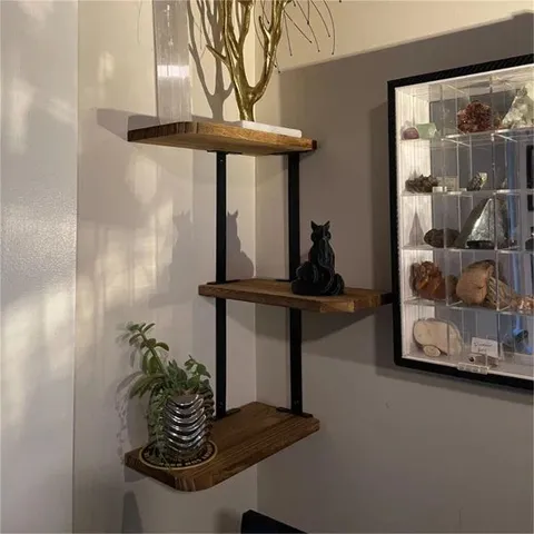 BOXED RADEGUND 3 PIECE SOLID WOOD FLOATING SHELF (1 BOX)