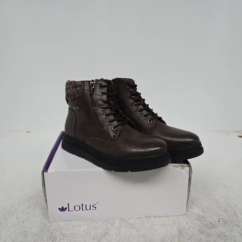 LOTUS SAUNDRA BROWN BOOTS SIZE 40 BOXED