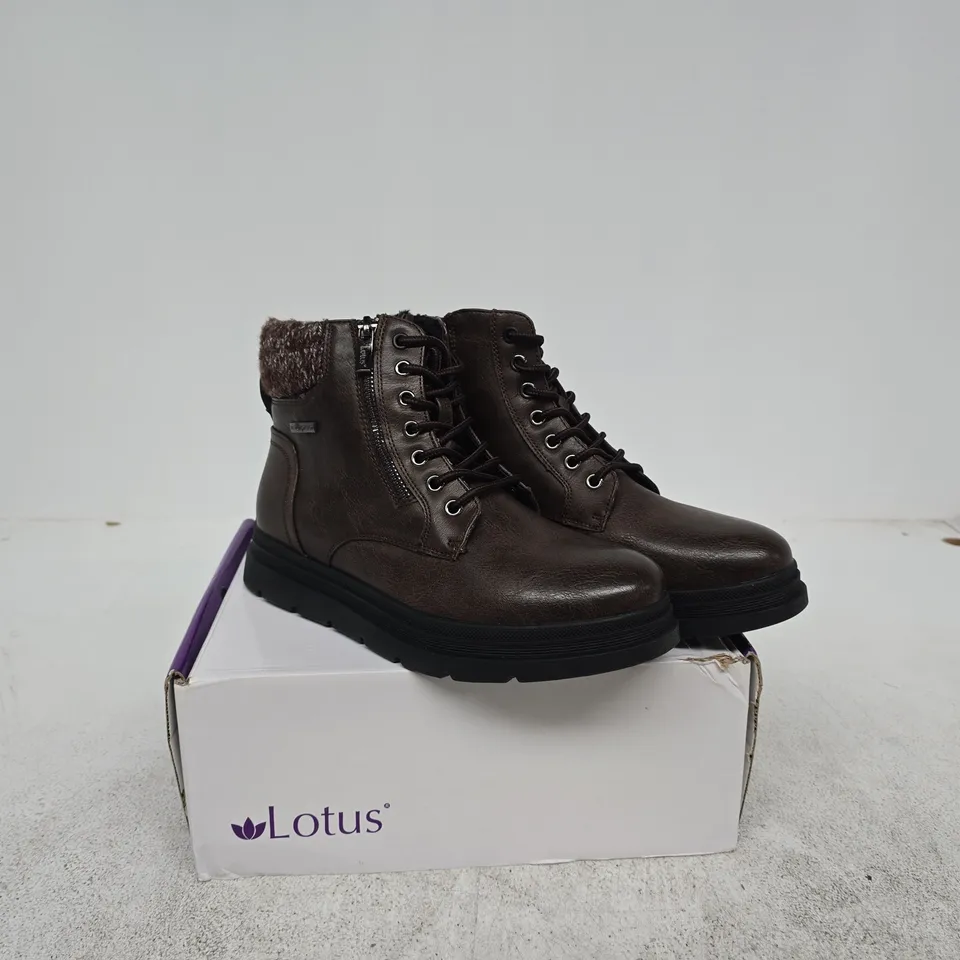 LOTUS SAUNDRA BROWN BOOTS SIZE 40 BOXED