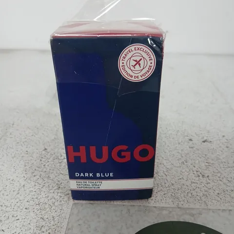 BOXED HUGO DARK BLUE TRAVEL EXCLUSIVE EAU DE TOILETTE 75ML
