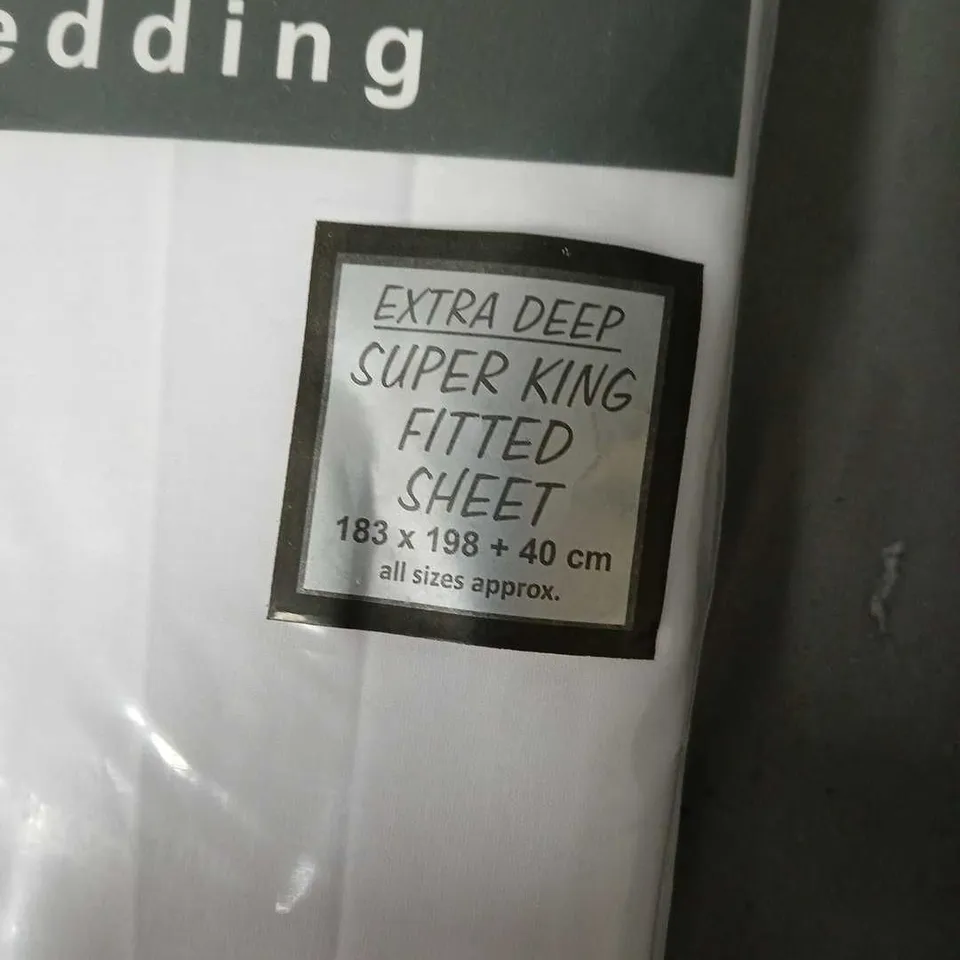AZ AMIGOZONE LUXURY BEDDING EXTRA DEEP KING FITTED SHEET – WHITE