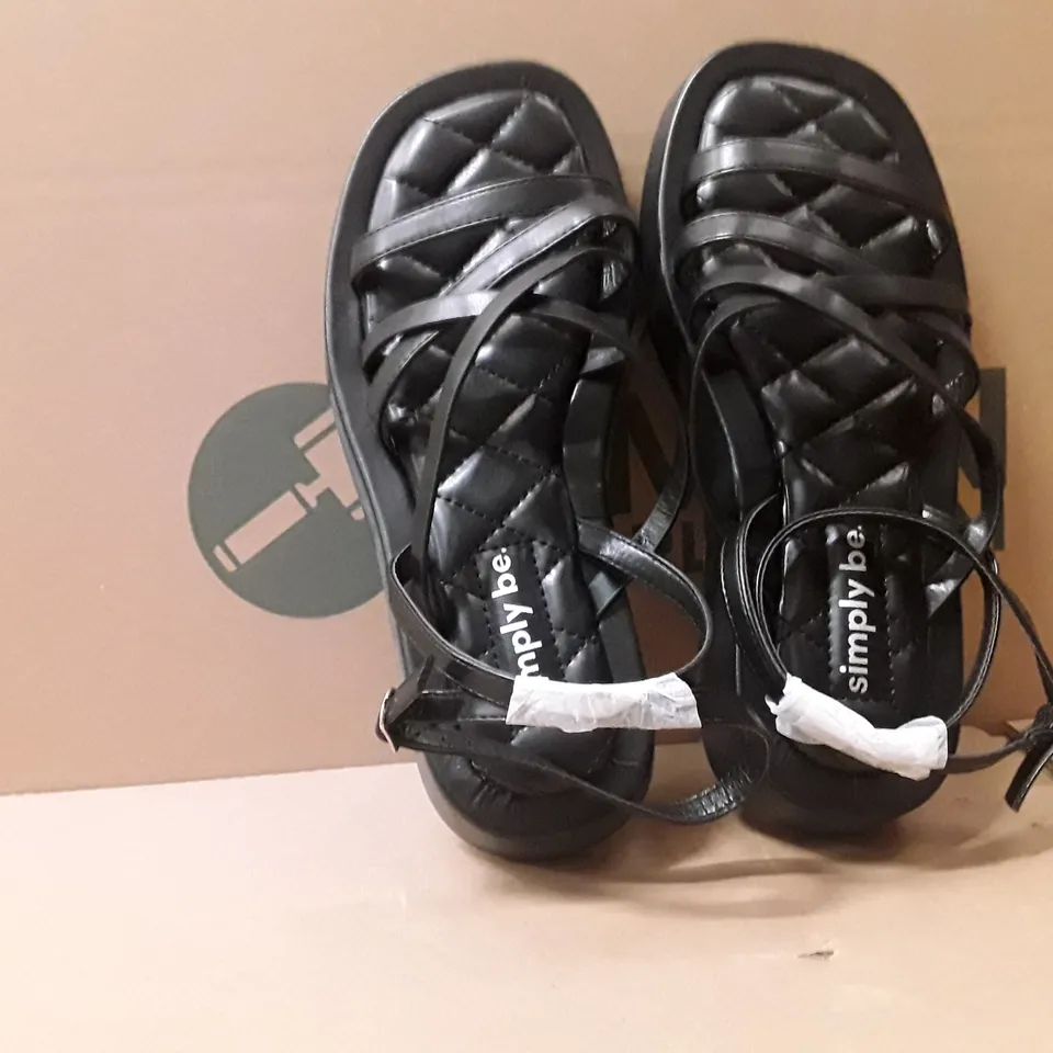 BOXED BRAND NEW SIMPLY BE PHOEBE WIDE SHOES SIZE 6 BLACK COLOUR APPROXIMATELY 5 PAIRS