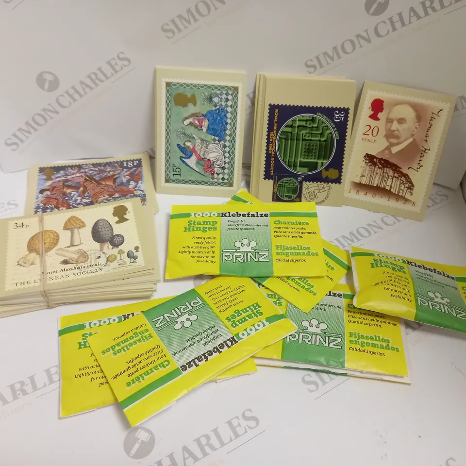 BOX OF APPROX 100 ASSORTED STAMPS FROM VARIOUS COUNTRIES AND DATE RANGES