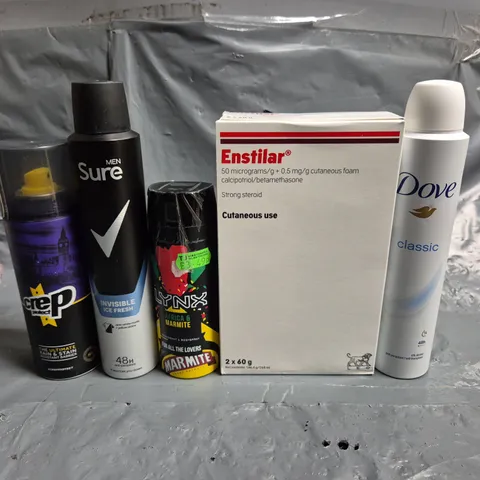 APPROXIMATELY 10 ASSORTED AEROSOLS TO INCLUDE LYNX, SURE MEN AND DOVE