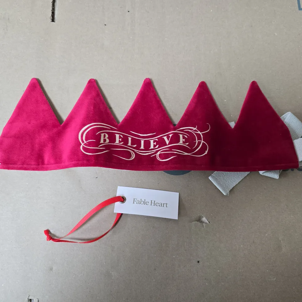 FABLE HEART BELIEVE CROWN – PINK FABRIC HEADBAND (A TALE OF MAGIC)