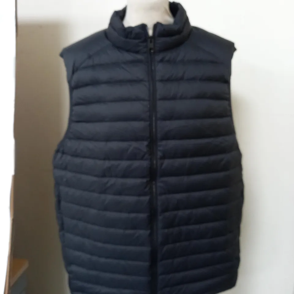 M&S BLACK PADDED BODYWARMER - SIZE XL