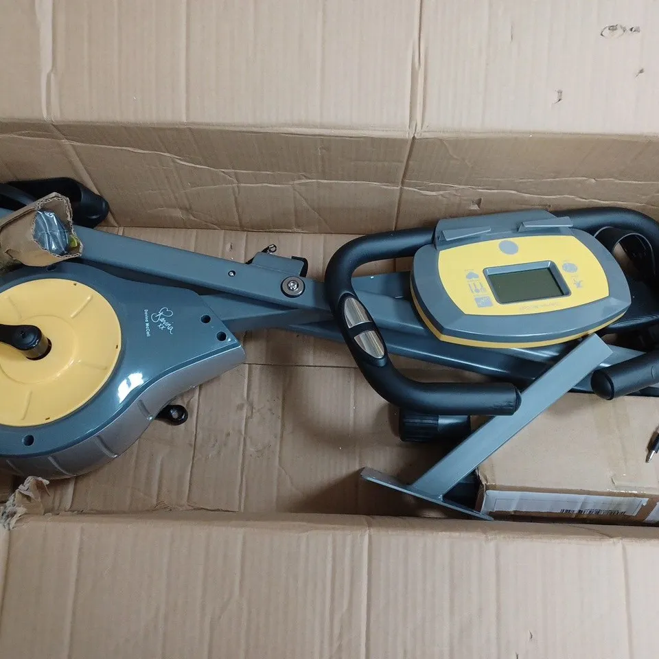 DAVINA FITNESS FOLDING MAGNETIC EXERCISE BIKE, YELLOW [COLLECTION ONLY]