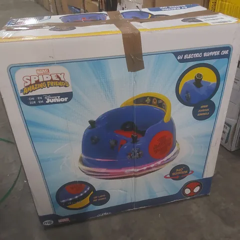 BOXED SPIDERMAN SPIDEY & HIS AMAZING FRIENDS 6V ELECTRIC BUMPER CAR RIDE ON