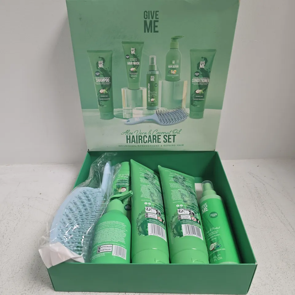 BOXED GIVE ME ALOE VERA & COCONUT OIL FULL HAIRCARE SET 