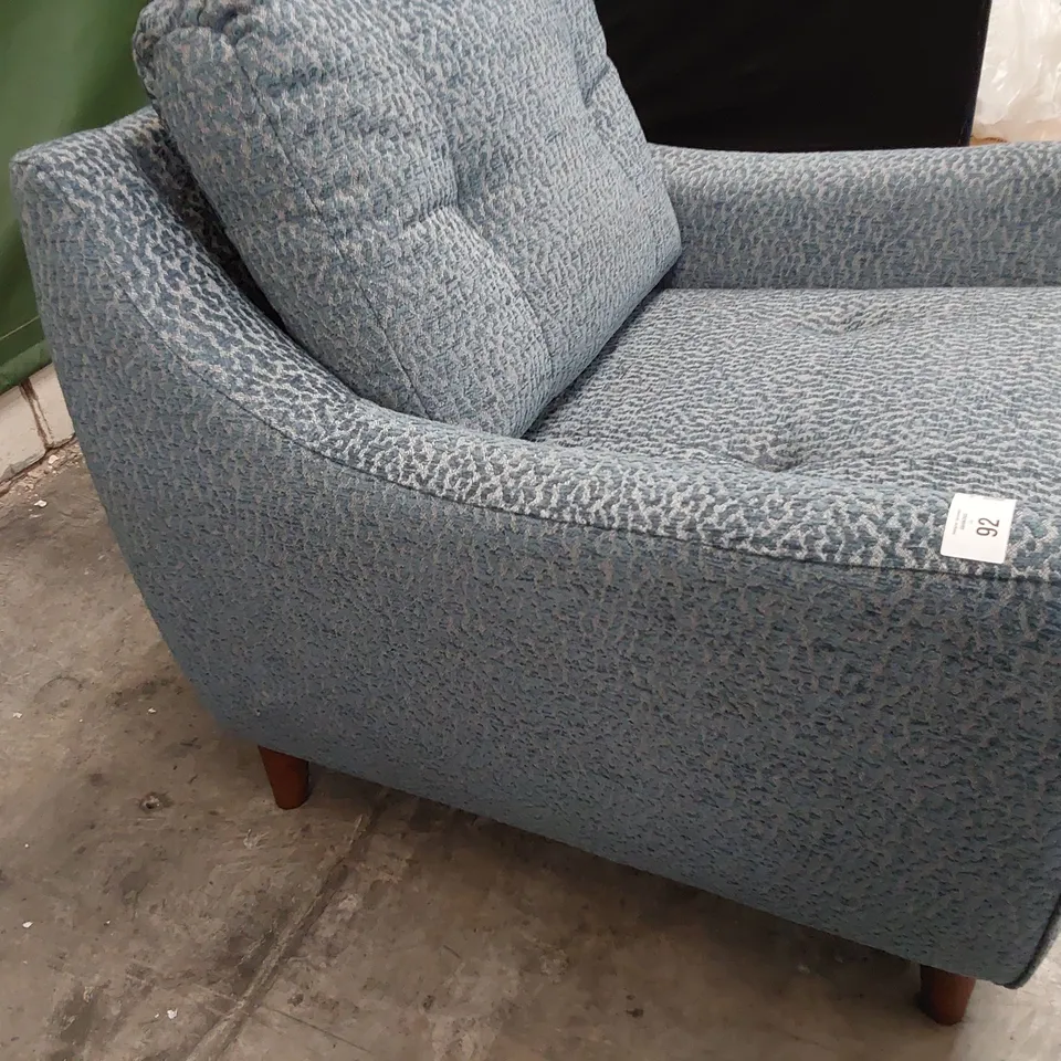 QUALITY BRITISH DESIGNER G PLAN EDWARD ARMCHAIR CHELSEA BLUE FABRIC 