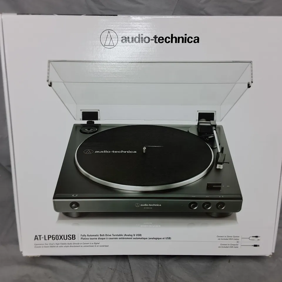 BOXED AUDIO TECHNICA AT-LP60XUSB AUTOMATIC BELT DRIVEN TURNTABLE