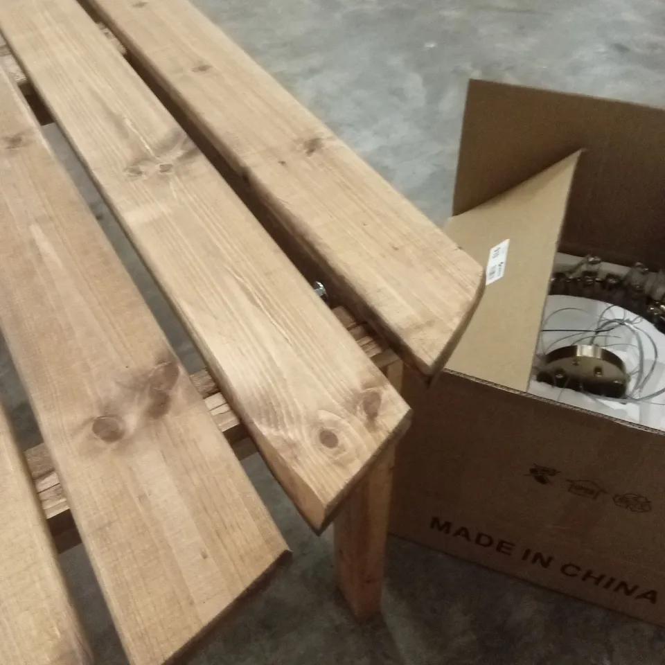 DESIGNER LARGE WOODEN PATIO DINING TABLE