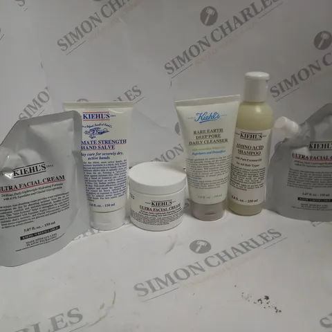 KIEHLS BUNDLE TO INCLUDE DEEP PORE, FACIAL CREAM, SHAMPOO ETC