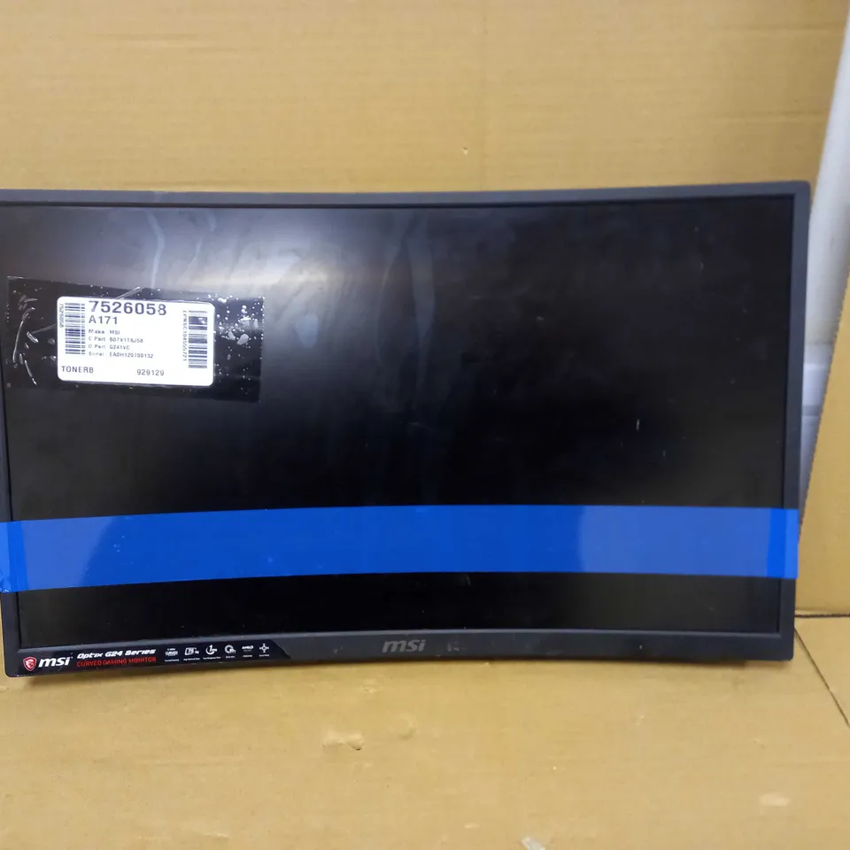 MSI OPTIX G241VC CURVED GAMING MONITOR 23.6 INCH, FULL HD, VA, 75 HZ, 1 MS, 1920 X 1080, 1800R, VGA, HDMI, AMD FREESYNC COLLECTION