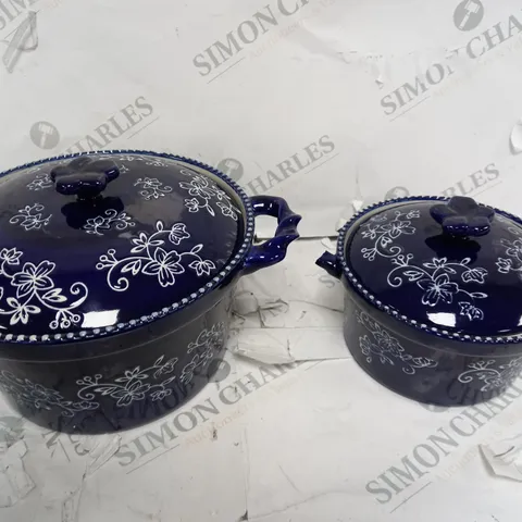 SET OF 2 CASSEROLE DISHES