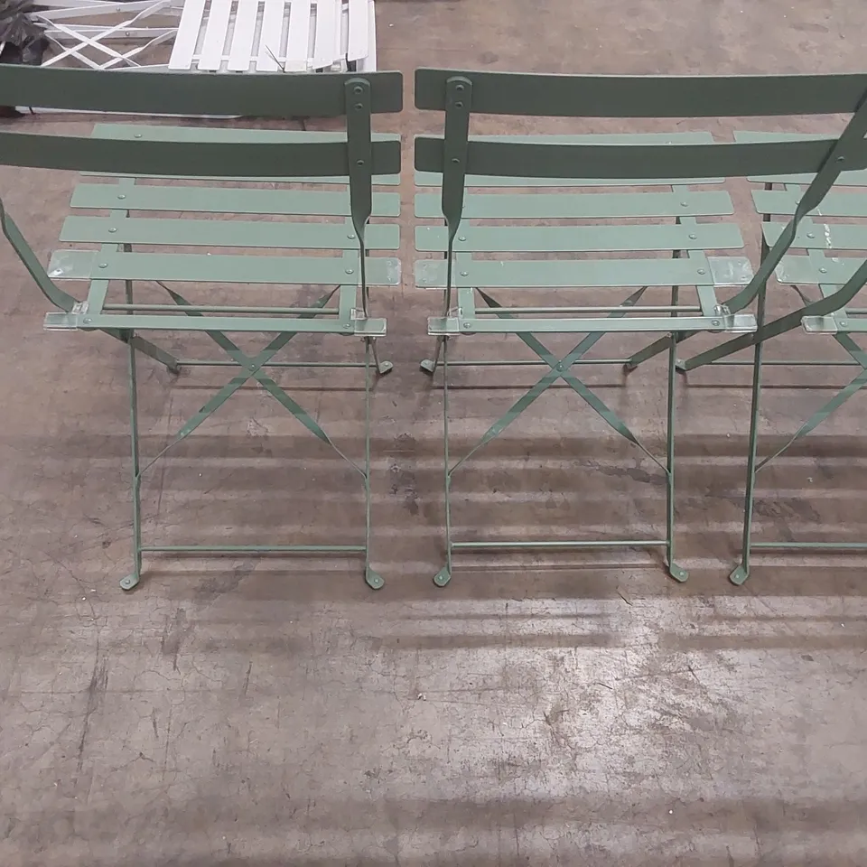RIVE DROITE BISTRO CHAIRS SET OF 4 THISTLE GREEN