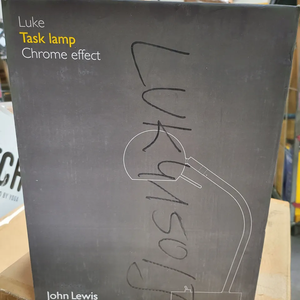 JOHN LEWIS LUKE TASK LAMP - CHROME EFFECT 