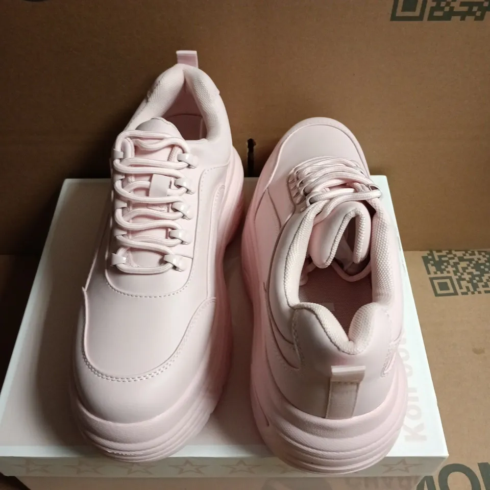 BOXED KOI JENNI STRIKER PINK CHUNKY BUBBLE TRAINERS – UK 6