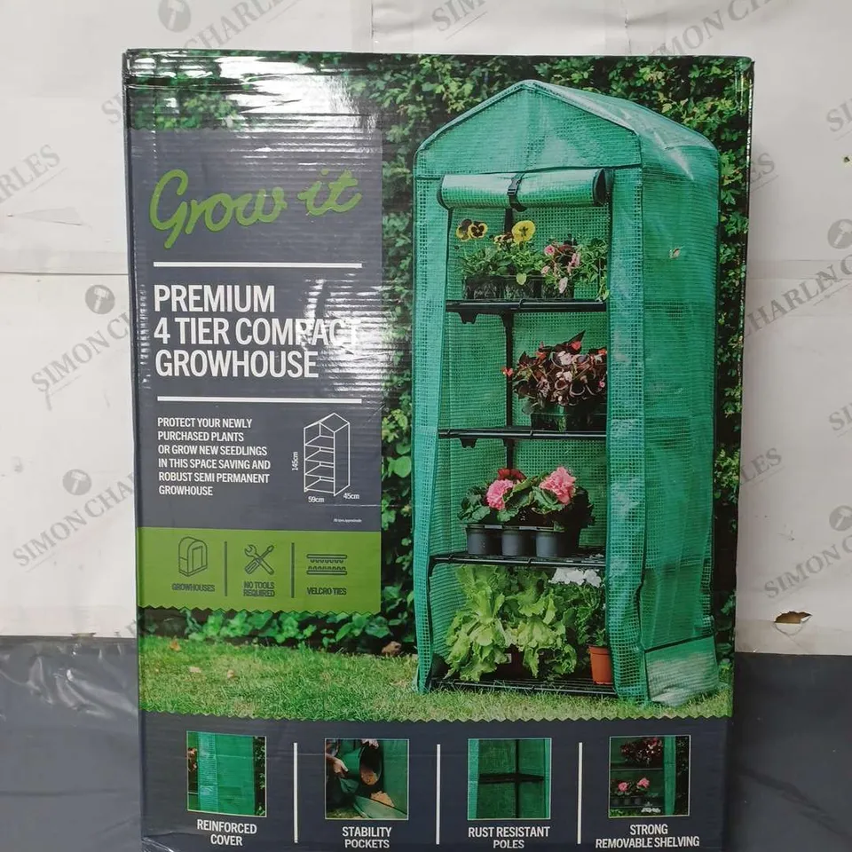 BOXED GROW IT PREMIUM 4 TIER COMPACT GROWHOUSE