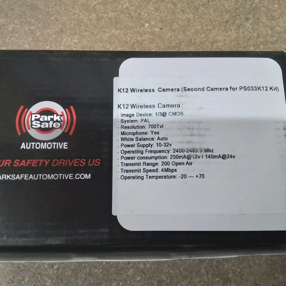 BOXED WIRELESS CAMERA/DASH CAM