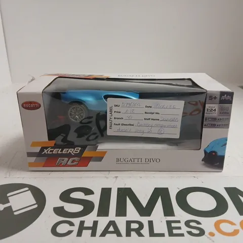 BUGATTI DIVO XCELER8 RC CAR β 1:24 SCALE, BOXED