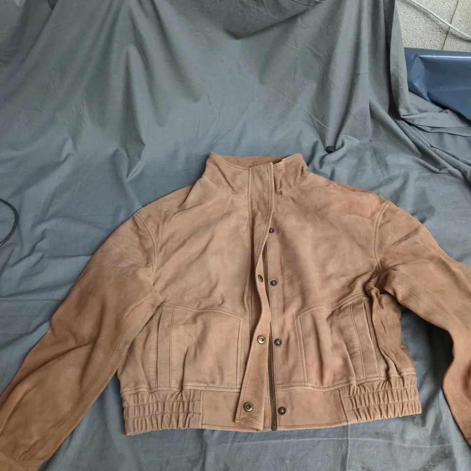 NOBODY'S CHILD BROWN SUEDE-STYLE JACKET - , SIZE M