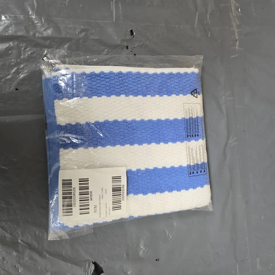 BLUE AND WHITE STRIPED BATH TOWELS – PACKAGED LOBSTER CREEK