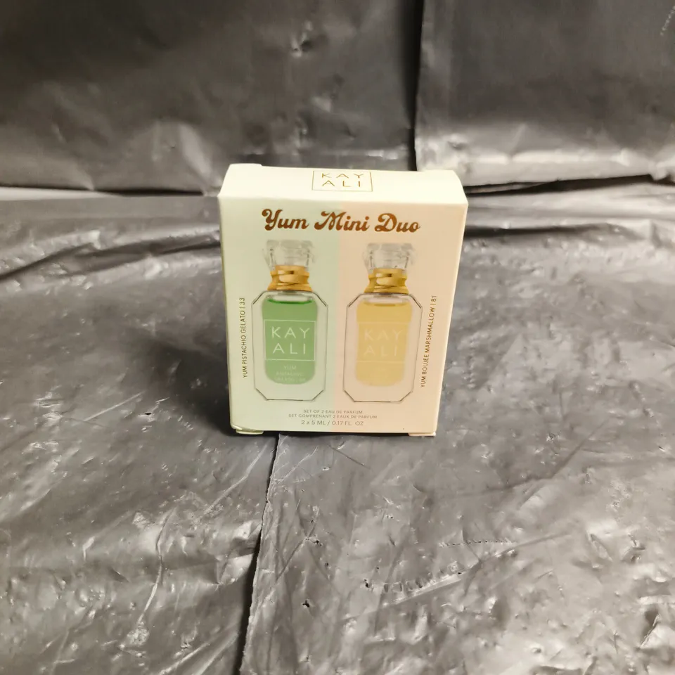 KAY ALI YUM MINI DUO – 2 X 5ML EAU DE PARFUM SET (BOUJEE MARSHMALLOW 81 & PISTACHIO GELATO 33)