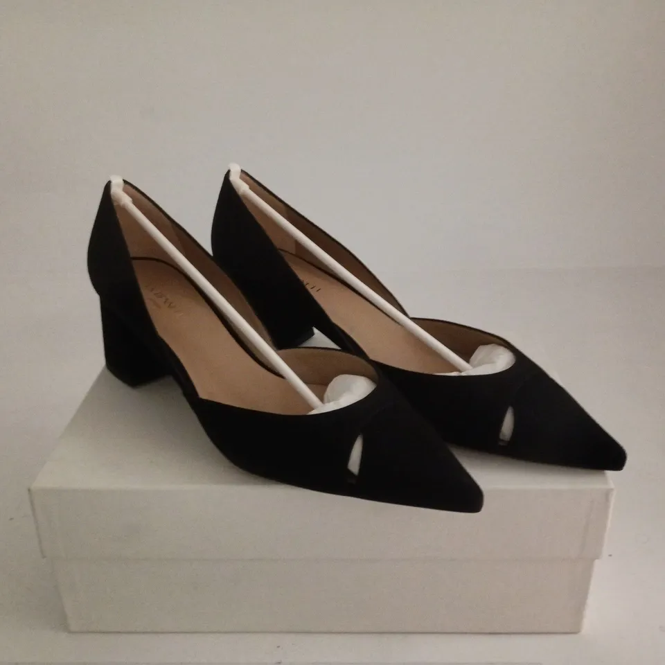 LK BENNETT CECILE BLACK SUEDE SHOE SIZE 40 BOXED
