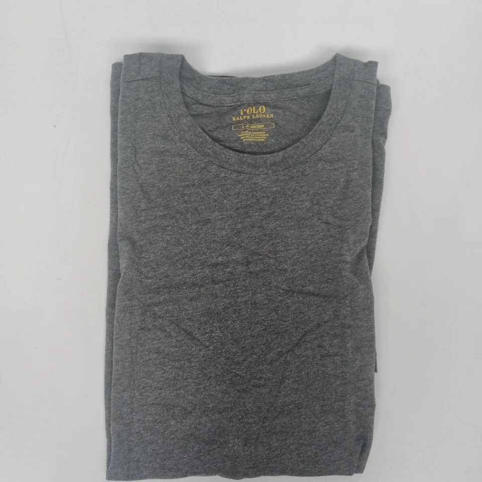 POLO RALPH LAUREN CREW NECK SHORT SLEEVE T-SHIRT IN GREY SIZE LARGE