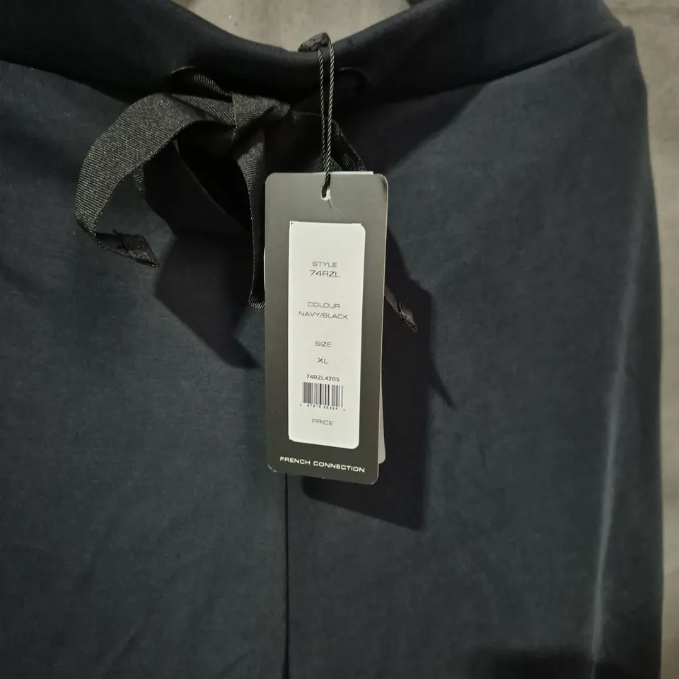 French Connection Navy/Black Drawstring Joggers – XL